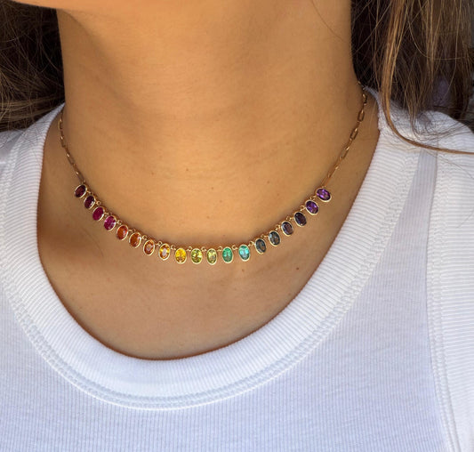 Collar Rainbow sapphire