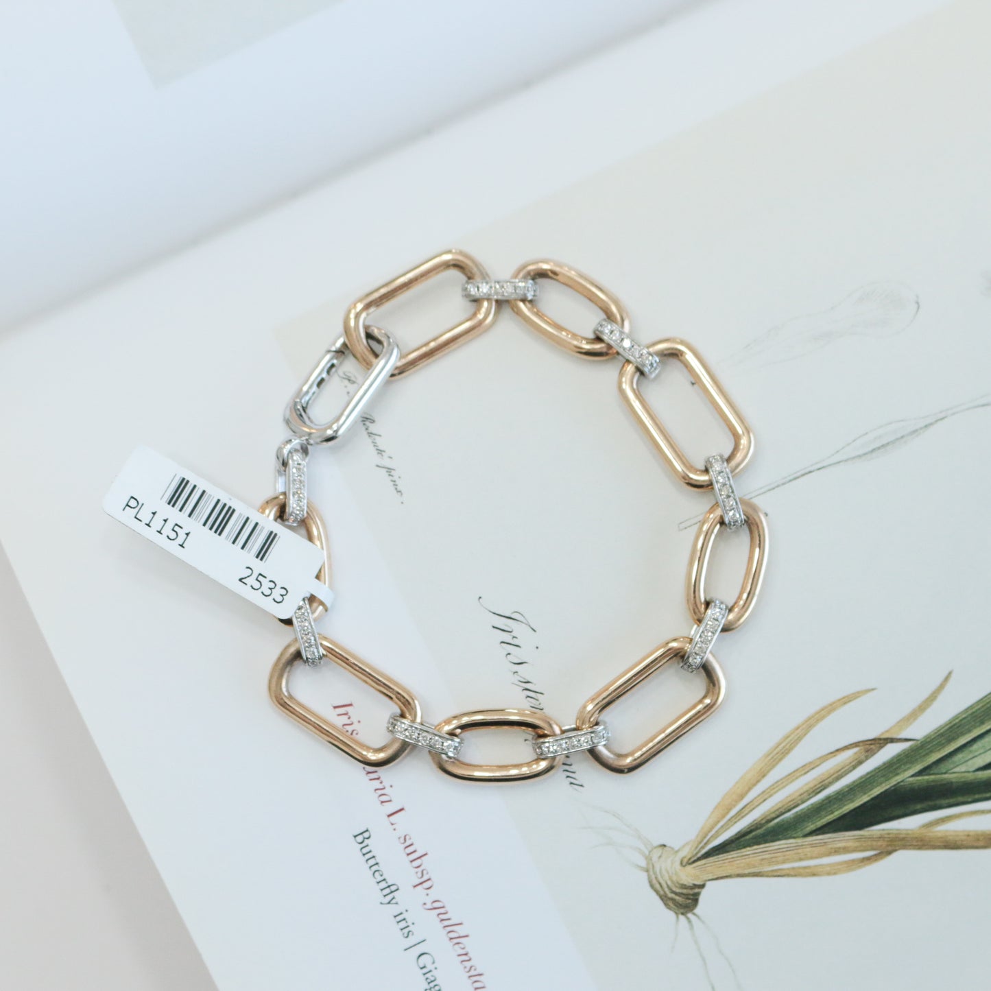 Pulsera eslabones diamonds and gold