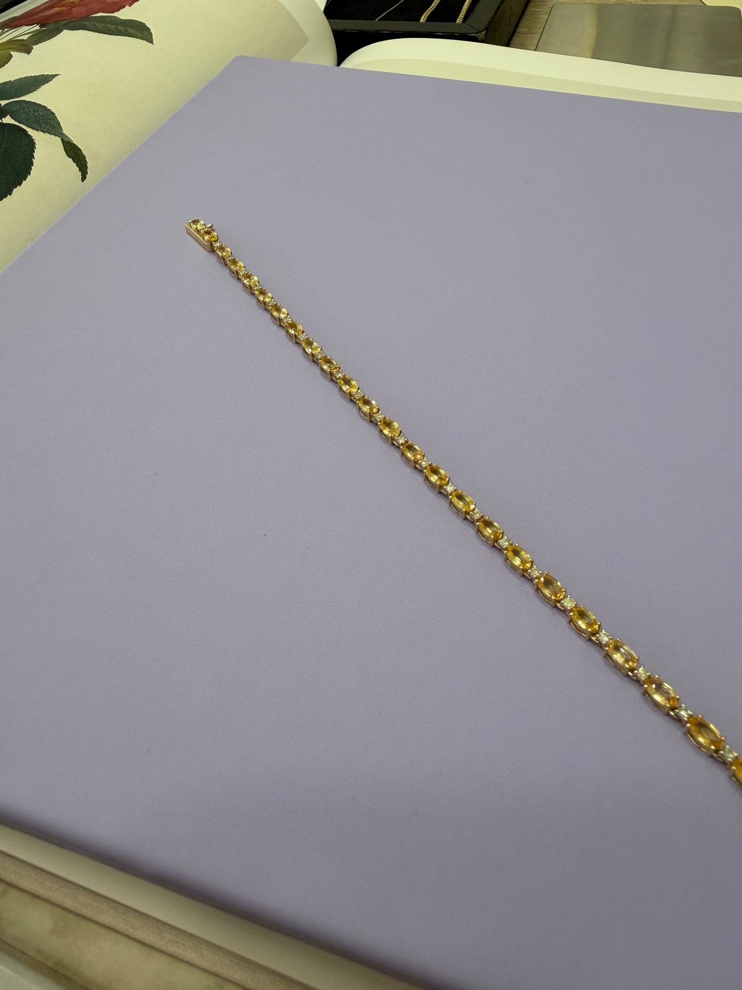 Yellow sapphire bracelet.