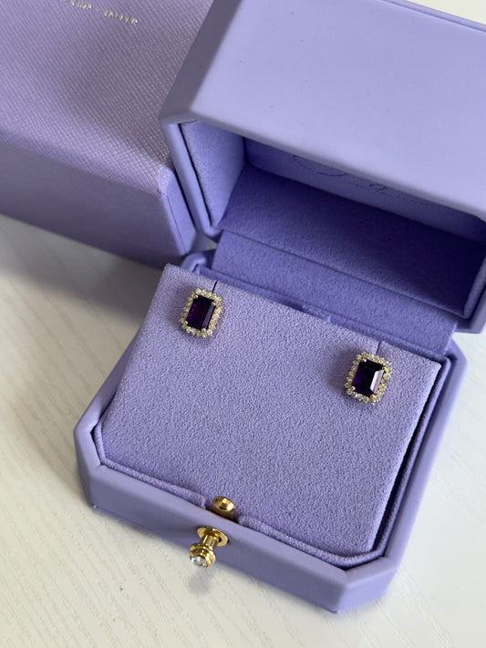 Aretes amatistas