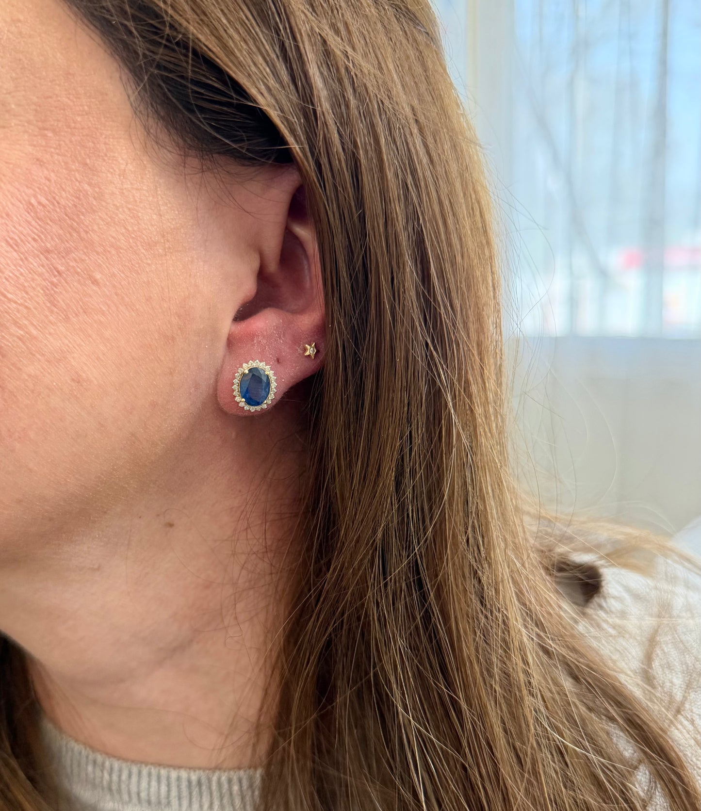 Aretes de zafiro