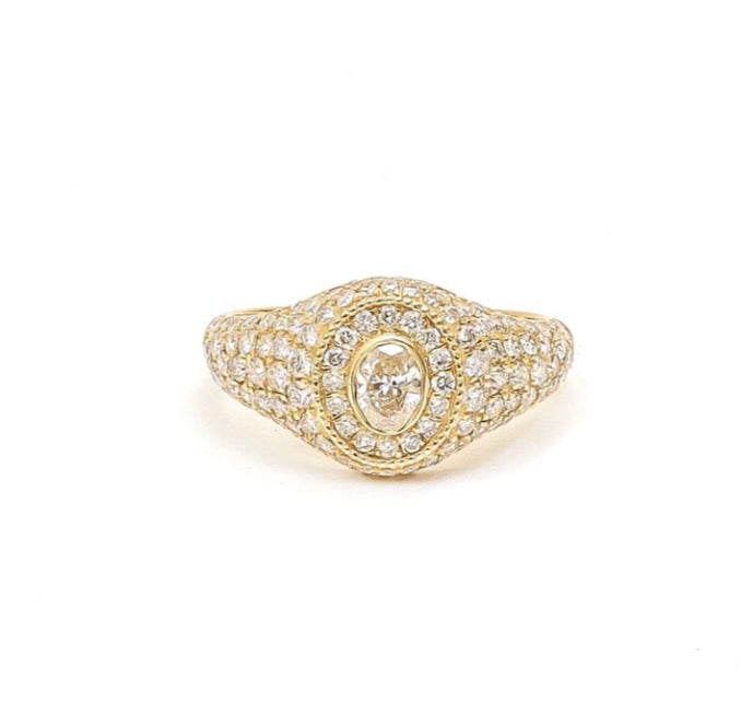 Anillo pinky pave all diamonds