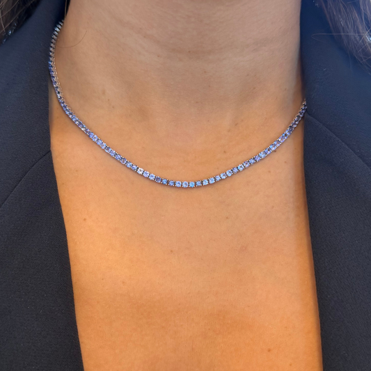 Tanzanite tennis necklace
