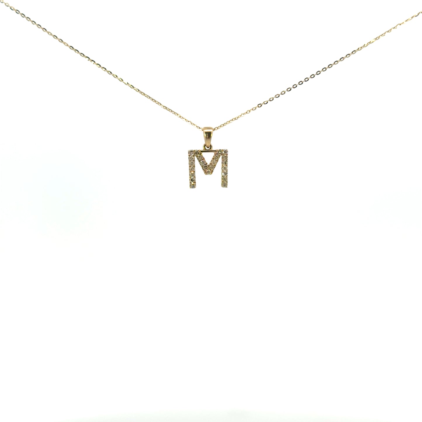 Inicial M oro amarillo