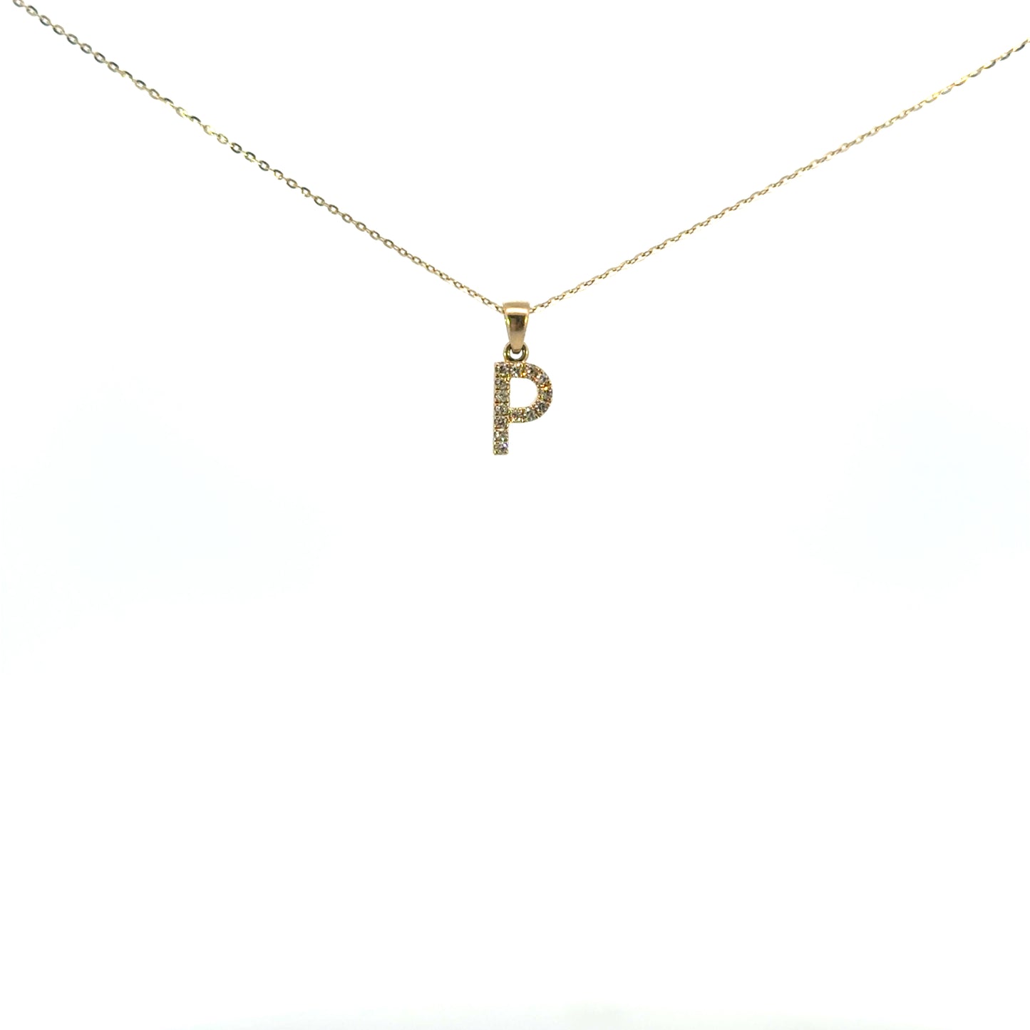 Inicial P oro amarillo