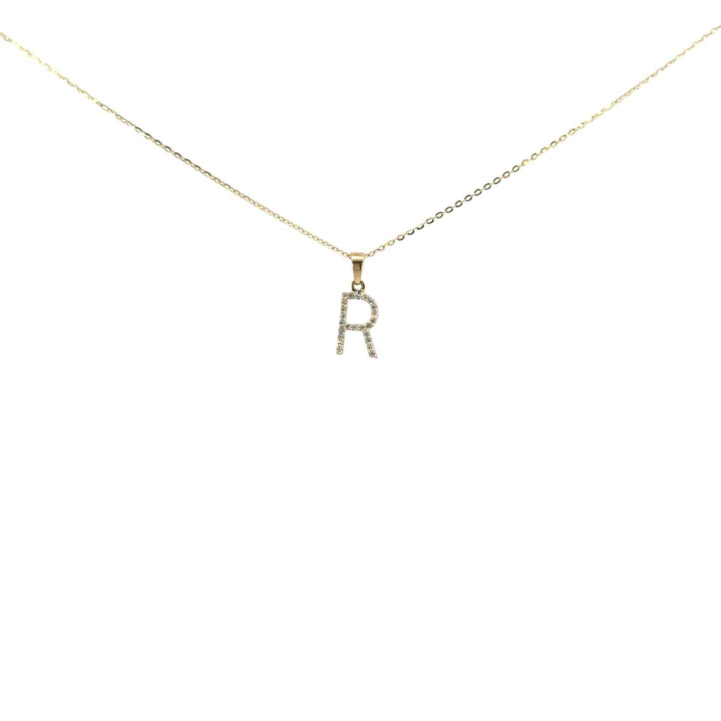 Inicial R oro amarillo