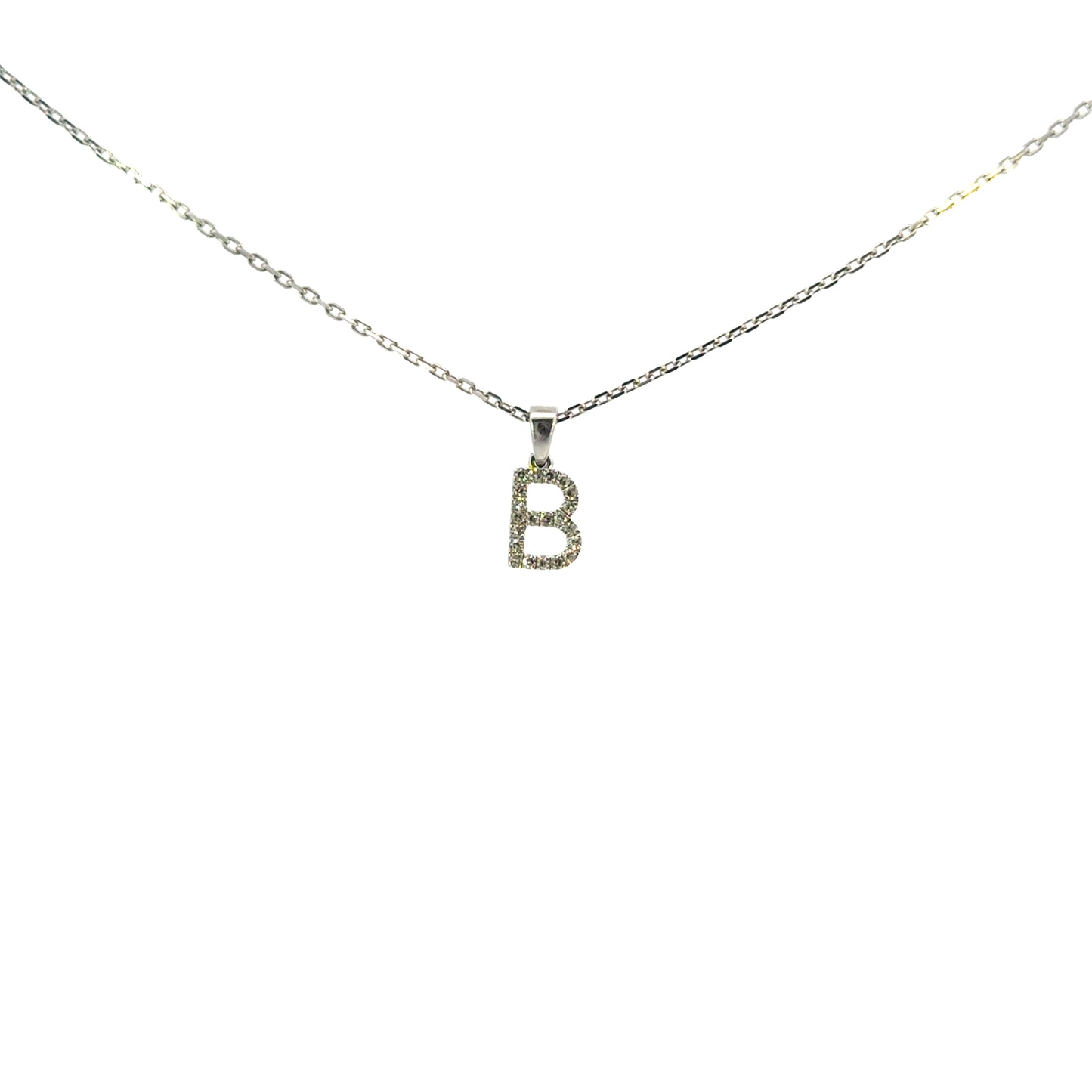 Inicial B oro blanco