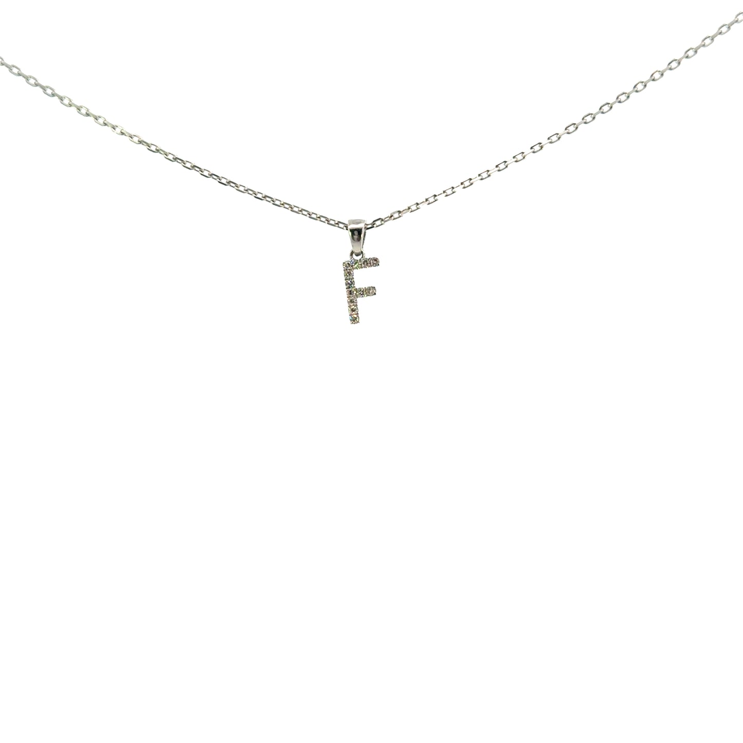 Inicial F oro blanco