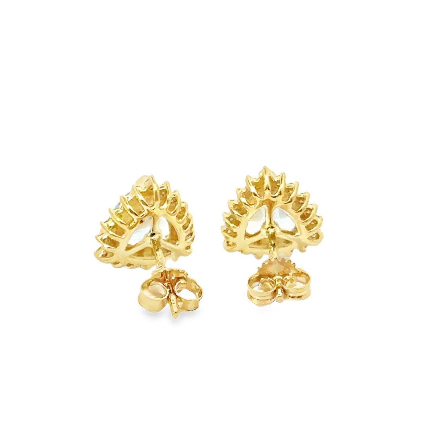 Aretes aguamarinas triangulares