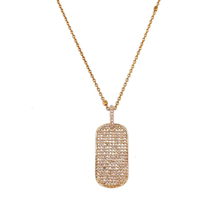 Placa pave oro amarillo