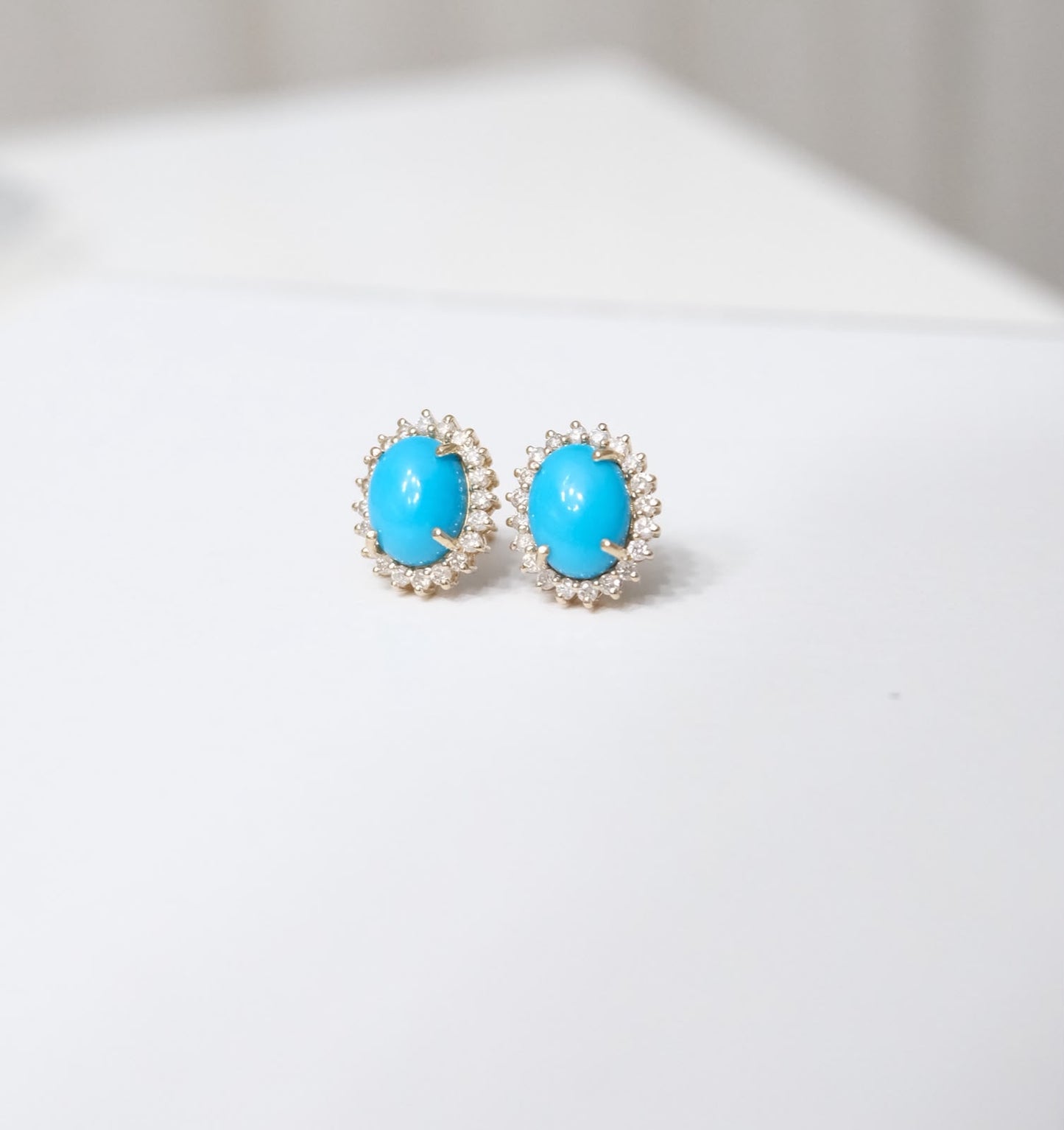 Aretes turquessa oval