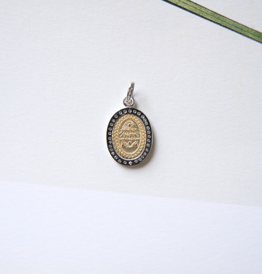 Medalla oval diamantes
