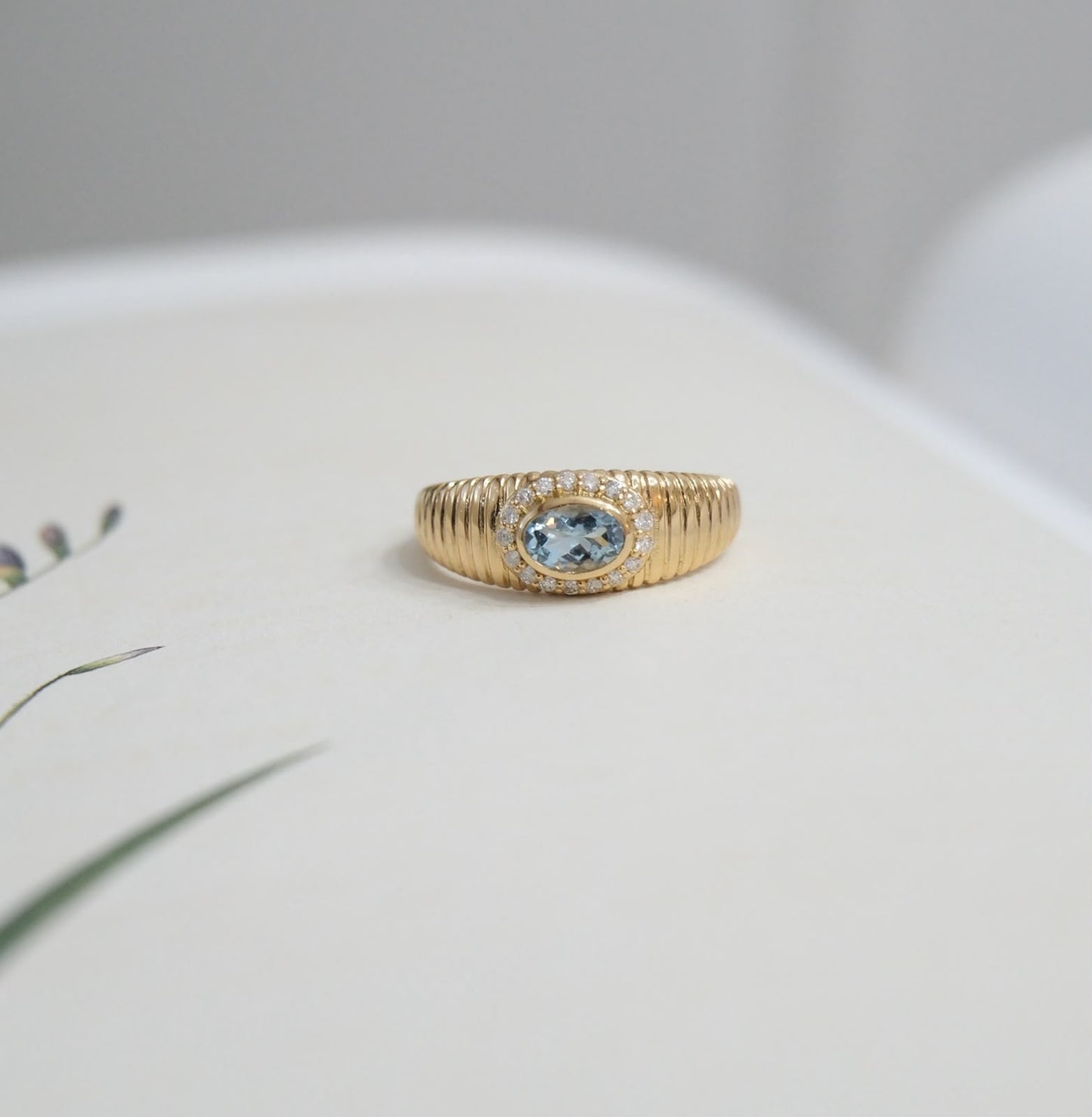 Anillo mariana aguamarina