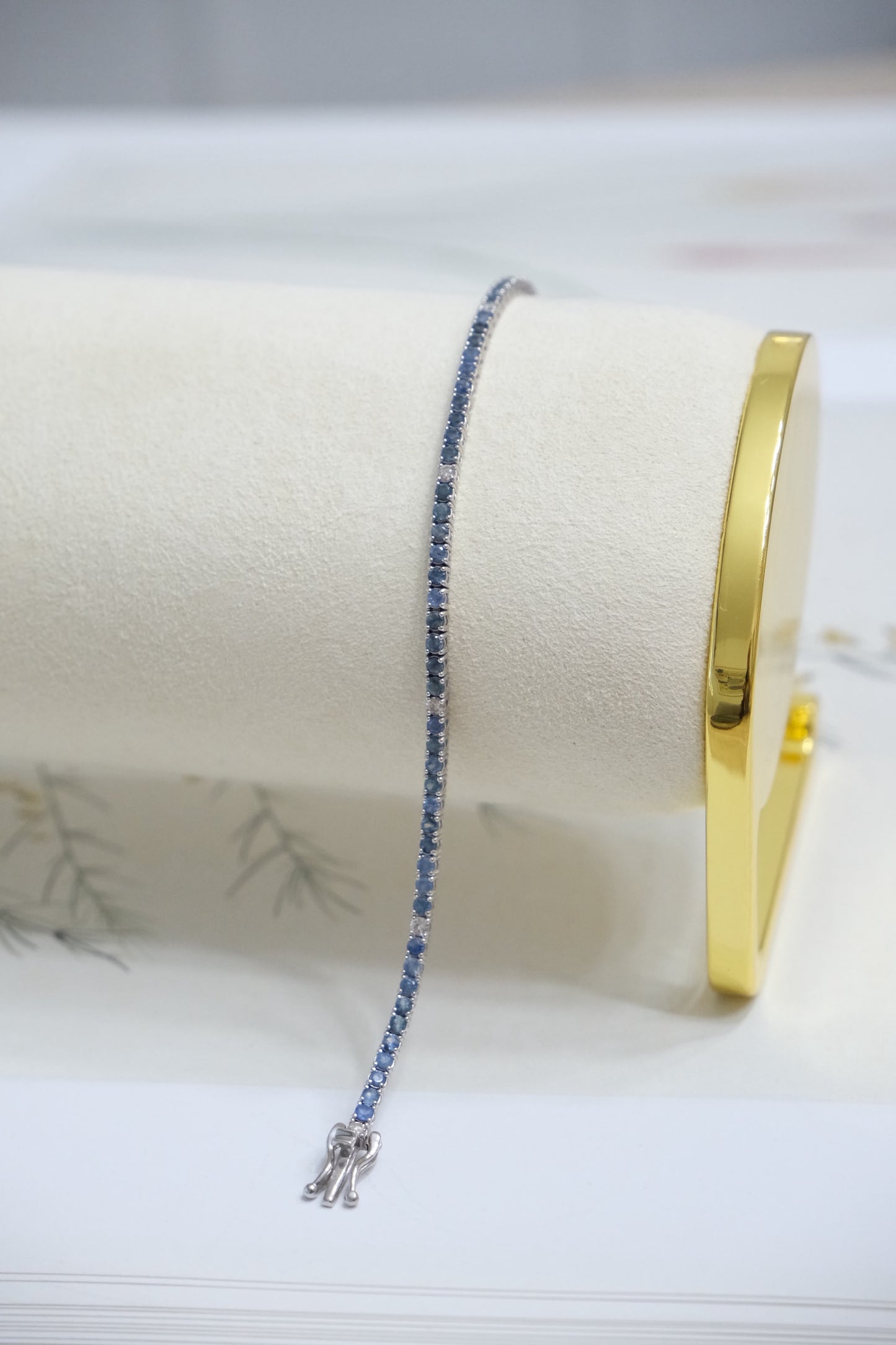 Pulsera aguamarinas y diamantes