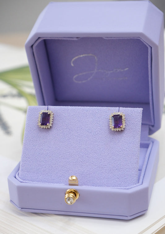 Aretes amatistas