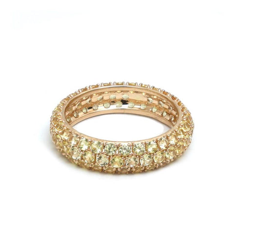 Bubble ring zafiros amarillos
