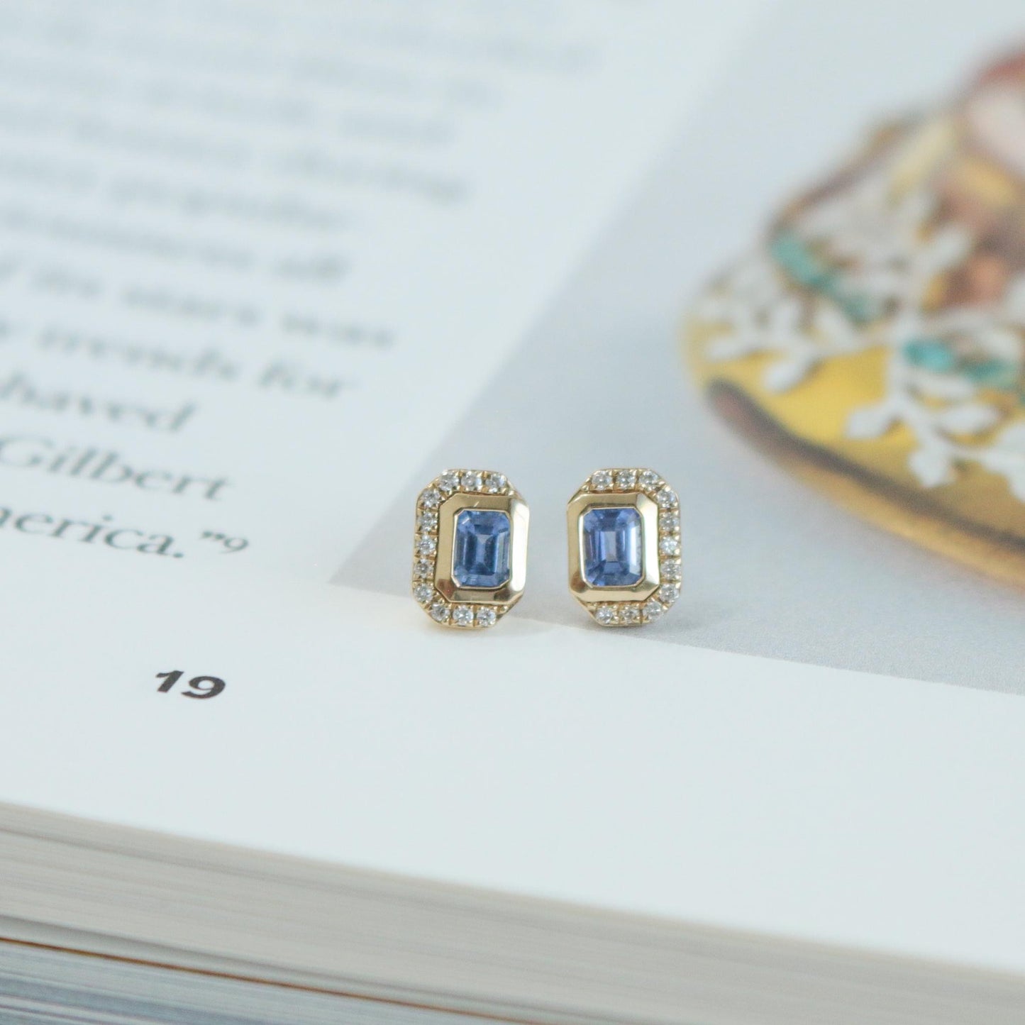 Aretes zafiros nice quality diamantes