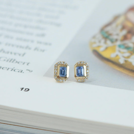 Aretes zafiros nice quality diamantes