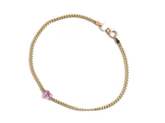 Pulsera pink heart sapphire