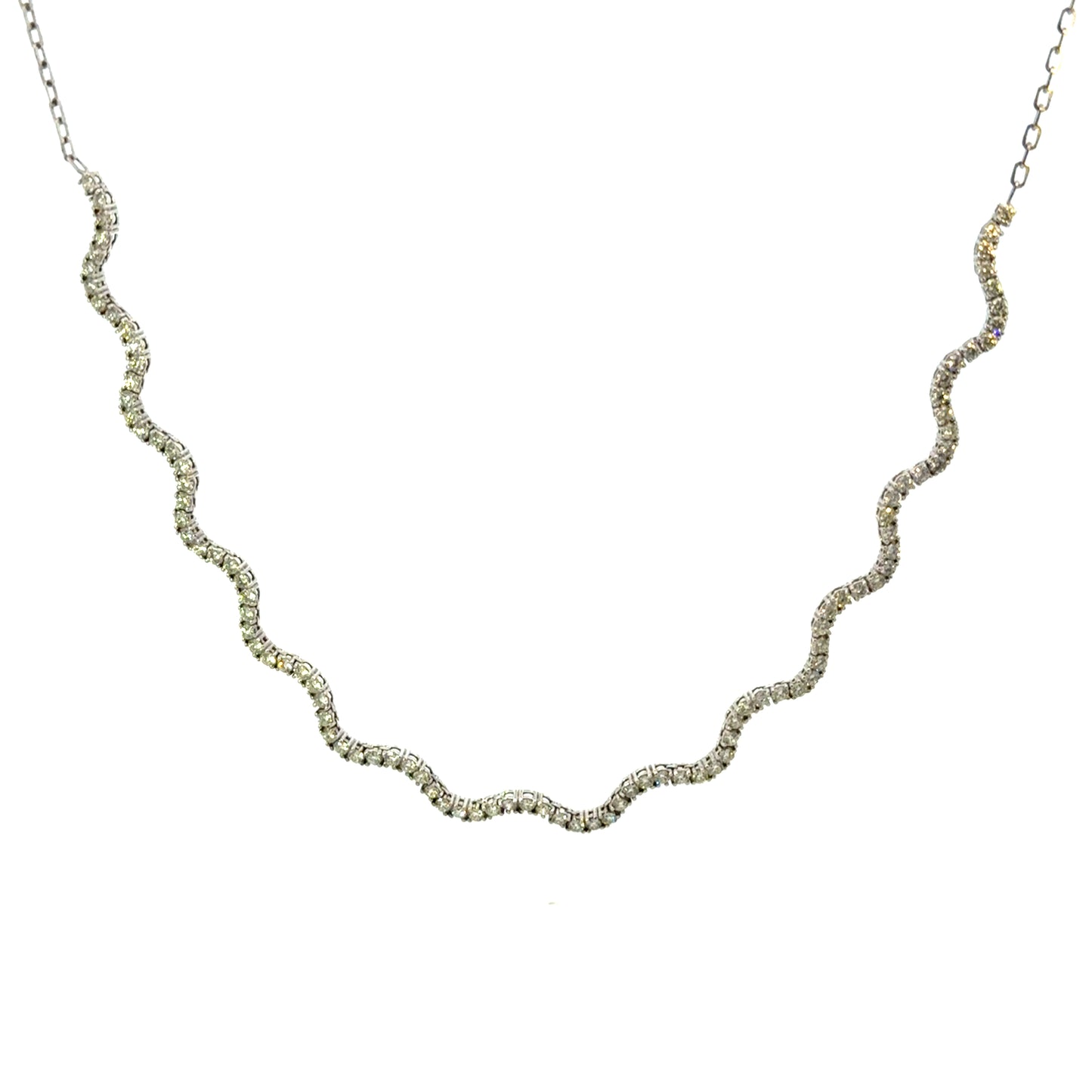 Gargantilla wavy diamantes