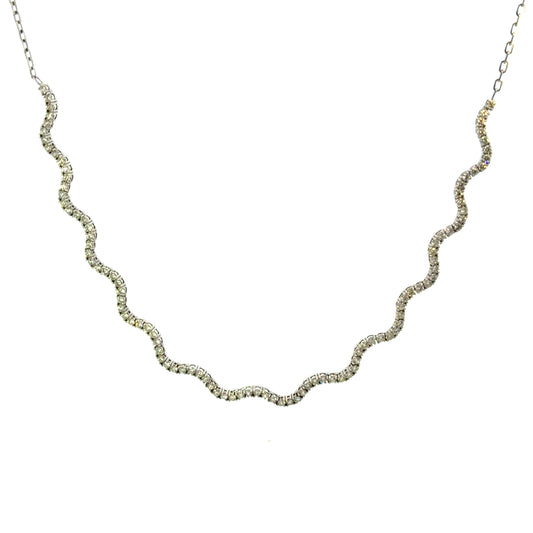 Gargantilla wavy diamantes