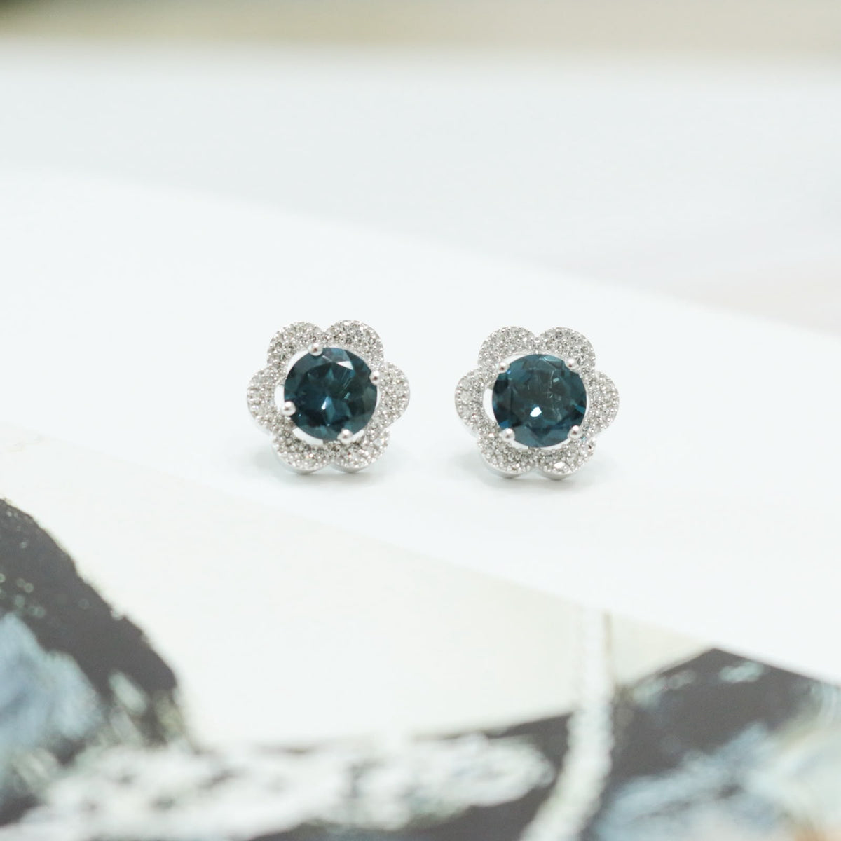 Aretes 2 en 1 london blue