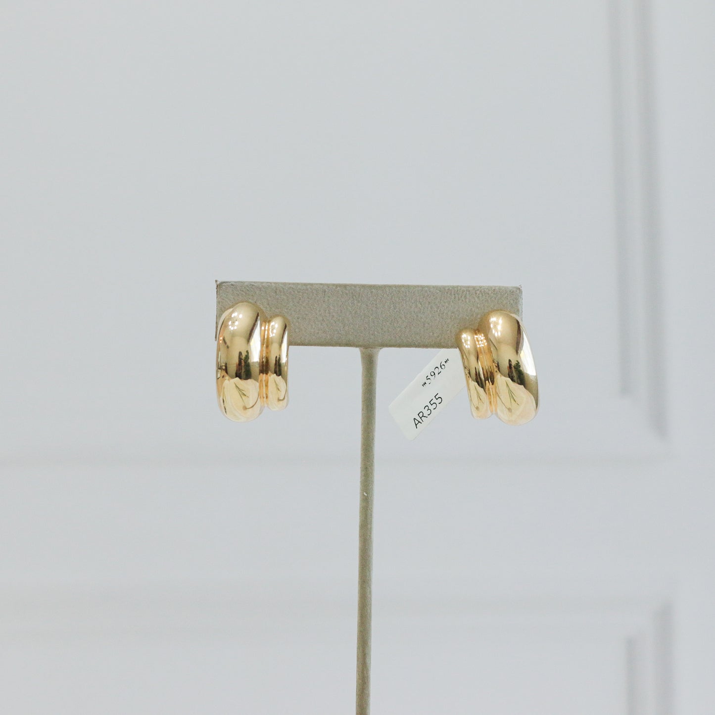 Aretes doble media dona