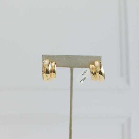 Aretes doble media dona