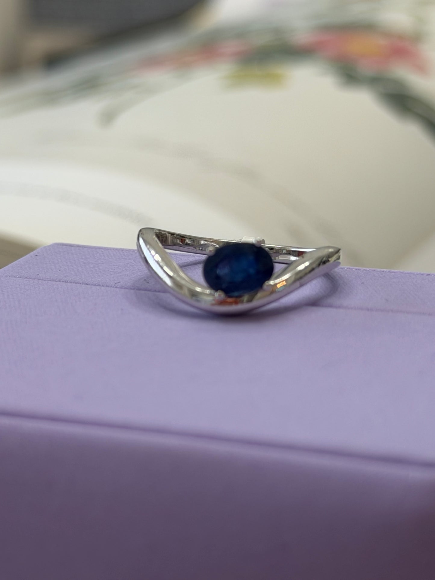 Organic Sapphire ring