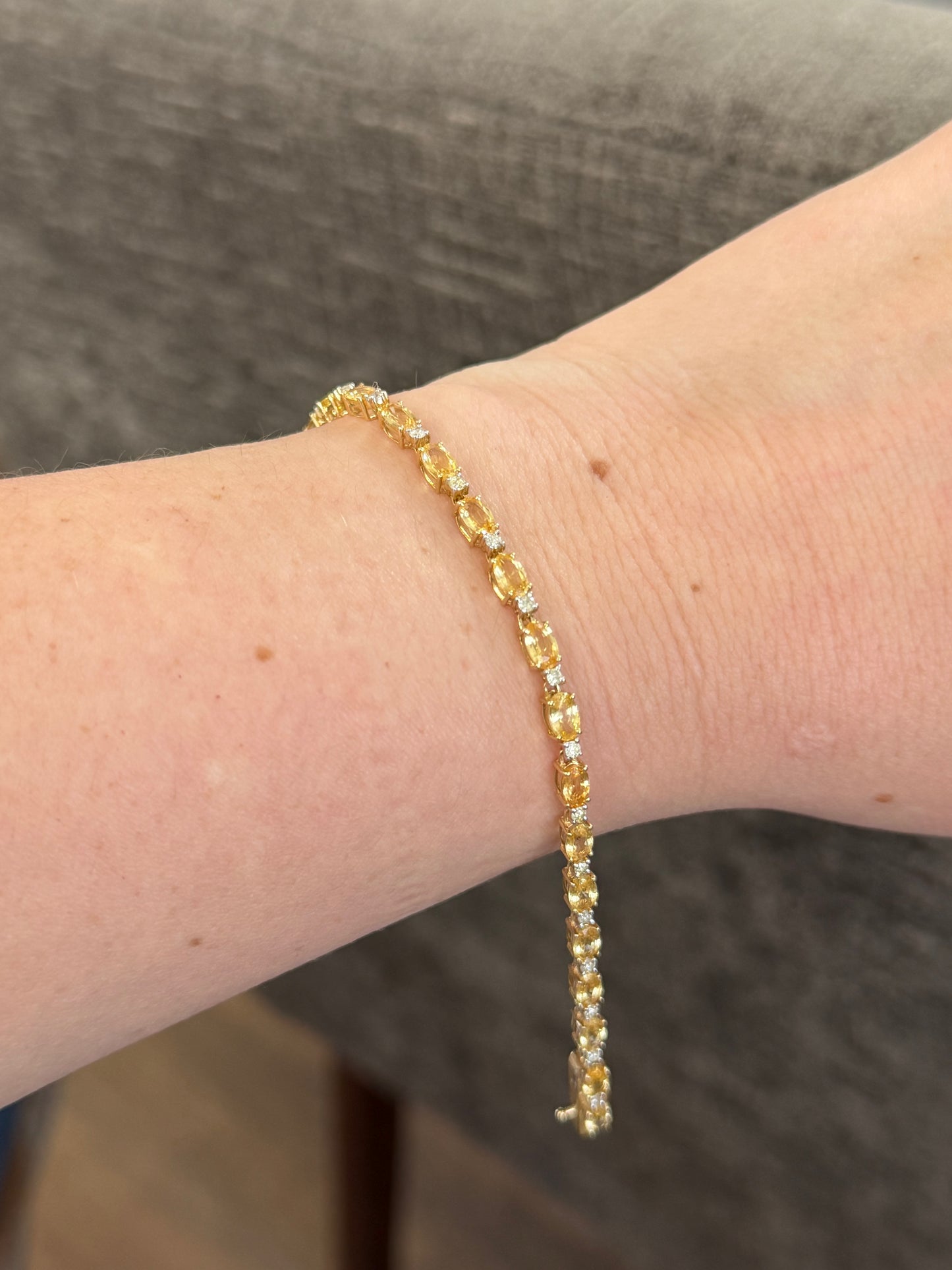 Yellow sapphire bracelet.