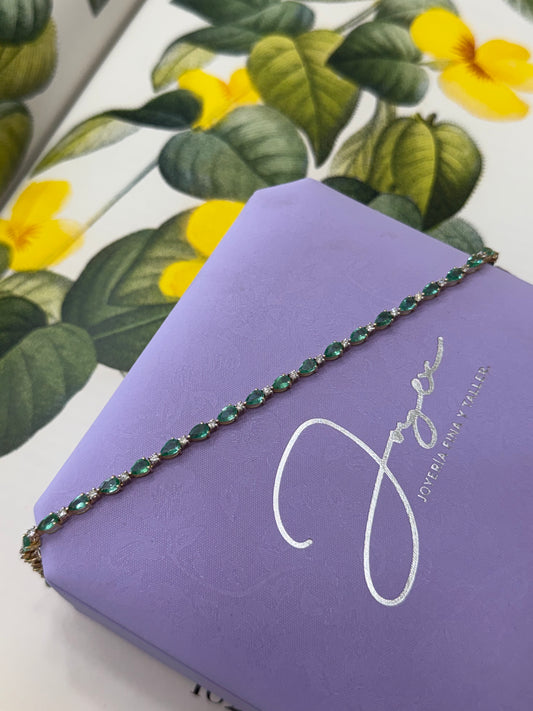Emerald drops bracelet