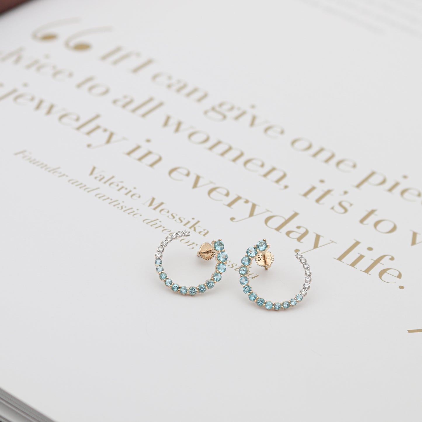 Jessica Topaz And Diamond Earrings