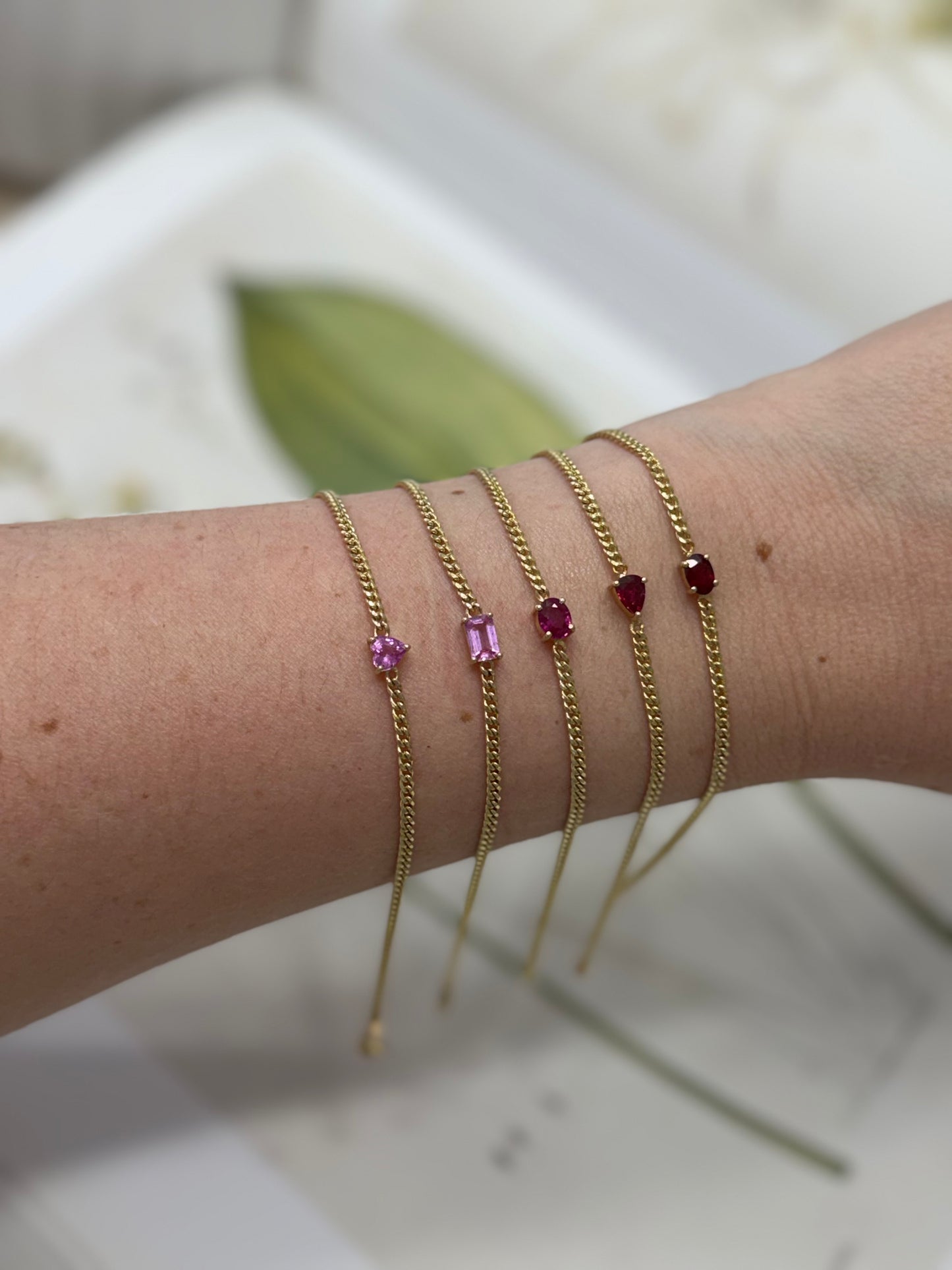 Pulsera pink heart sapphire