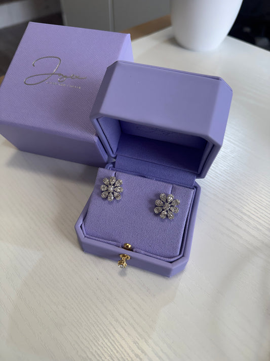 Aretes flor grande