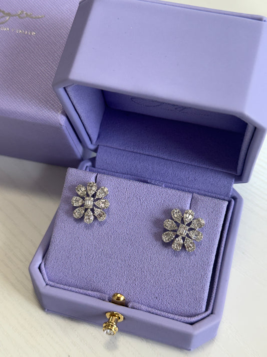 Aretes flor grande
