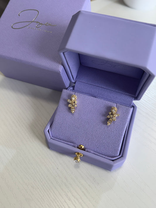 Aretes multishape gota y hojas chicos