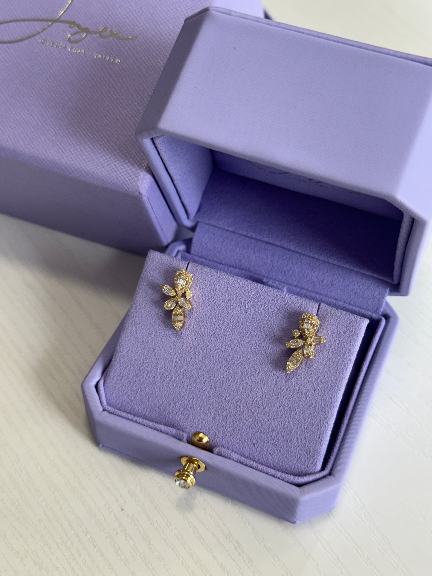 Aretes multishape gota y hojas chicos