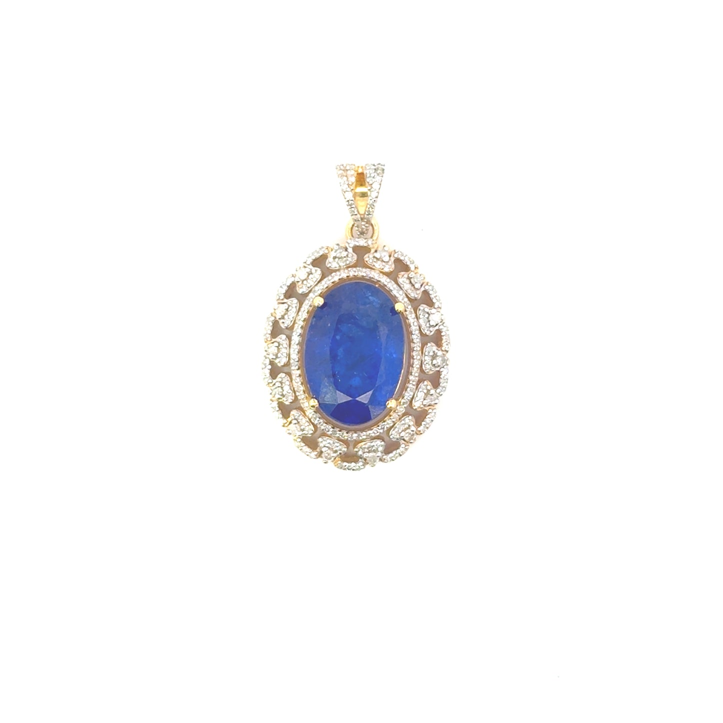 Dije plata y tanzanita oval