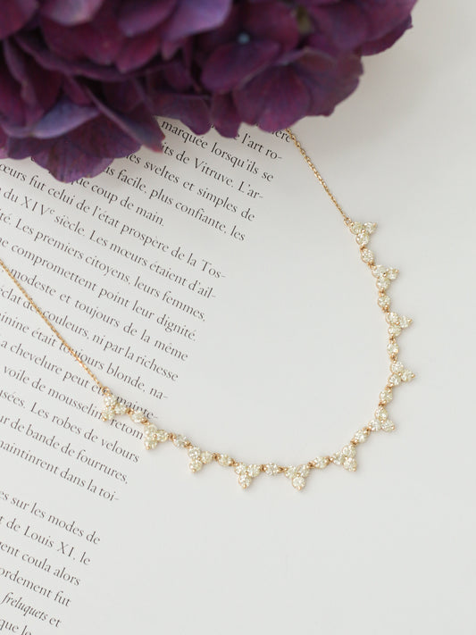 Gargantilla yellow diamond trinity