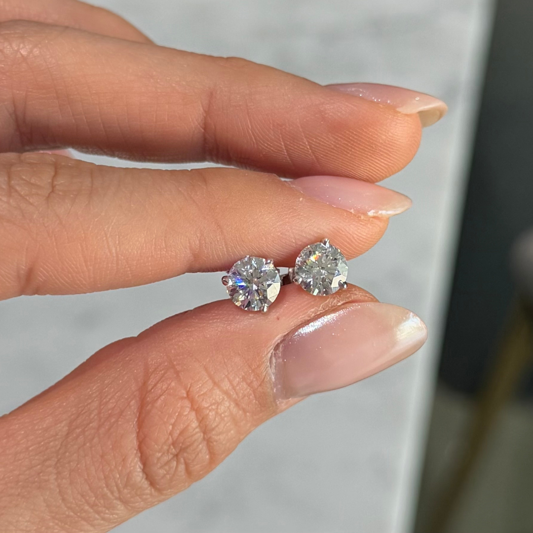 2.00ctw Lab grown martini studs