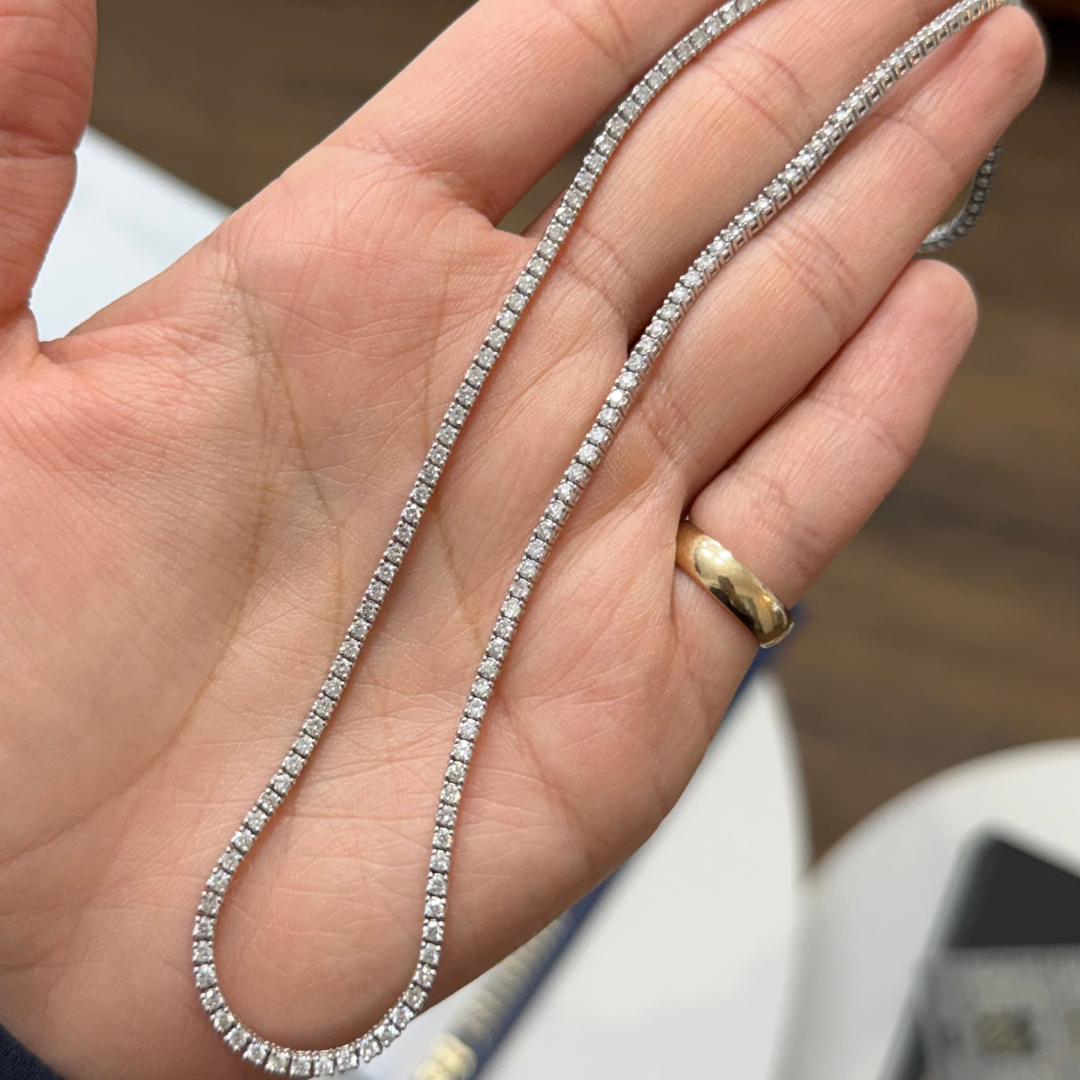 Classic-white-tennis-necklace-45cm