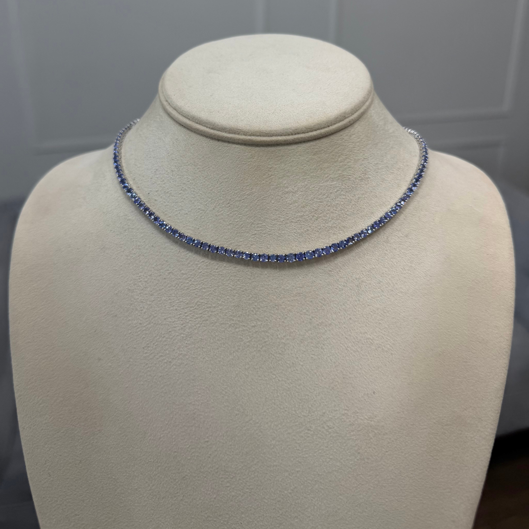 Tanzanite tennis necklace
