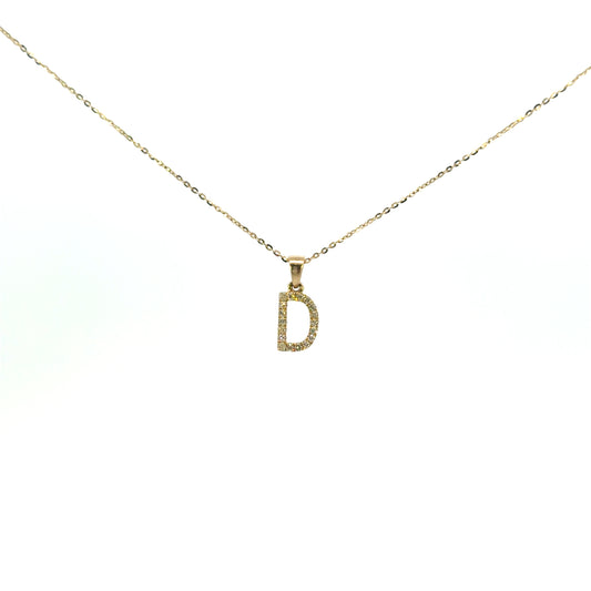 Inicial D oro amarillo