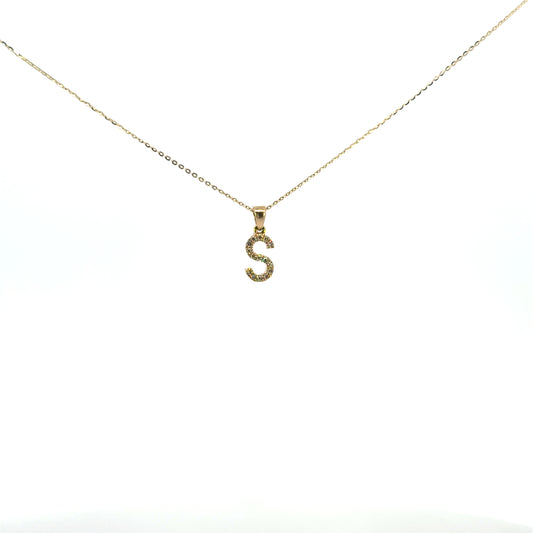 Inicial S oro amarillo