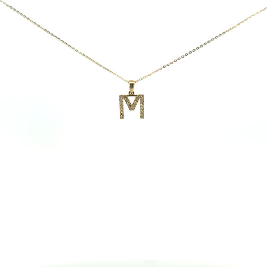 Inicial M oro amarillo