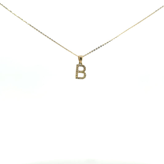Inicial B oro amarillo