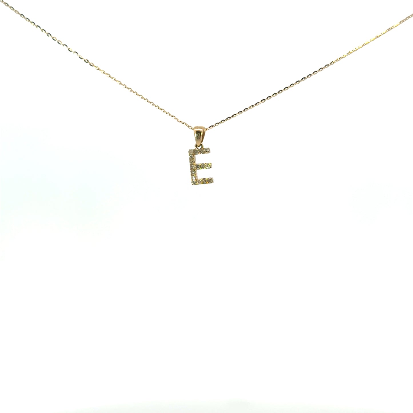 Inicial E oro amarillo