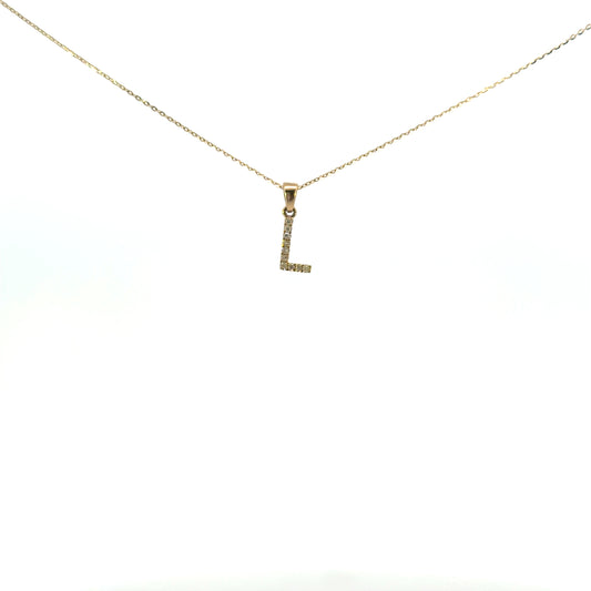 Inicial L oro amarillo