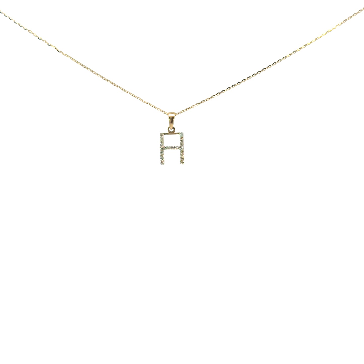 Inicial H oro amarillo