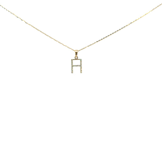 Inicial H oro amarillo